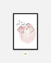 Watercolor Face Embrace