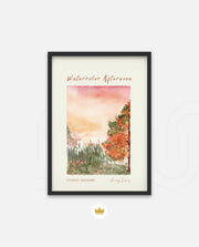 Autumn Watercolor Scene