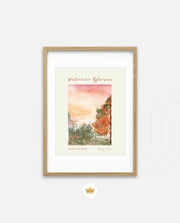 Autumn Watercolor Scene