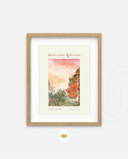 Autumn Watercolor Scene