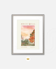 Autumn Watercolor Scene