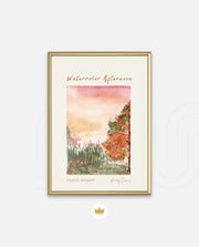 Autumn Watercolor Scene