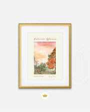 Autumn Watercolor Scene