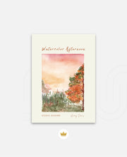 Autumn Watercolor Scene