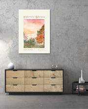 Autumn Watercolor Scene