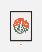 Coral Botanical Fan