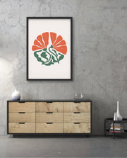 Coral Botanical Fan