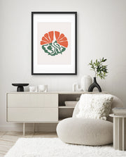 Coral Botanical Fan