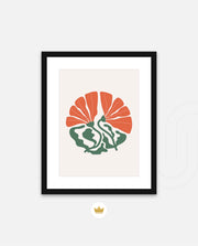 Coral Botanical Fan
