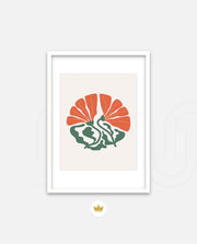 Coral Botanical Fan