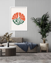 Coral Botanical Fan