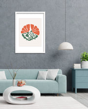 Coral Botanical Fan