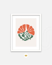 Coral Botanical Fan