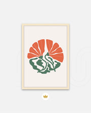 Coral Botanical Fan