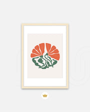 Coral Botanical Fan