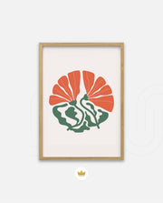 Coral Botanical Fan