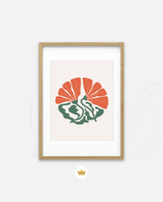 Coral Botanical Fan