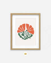 Coral Botanical Fan