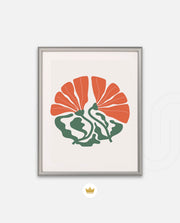 Coral Botanical Fan