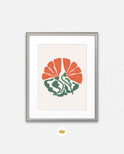 Coral Botanical Fan