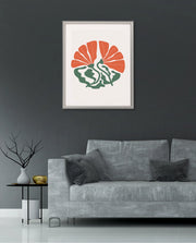 Coral Botanical Fan
