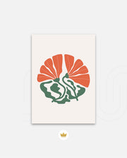 Coral Botanical Fan