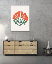 Coral Botanical Fan