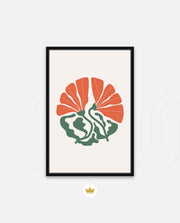 Coral Botanical Fan