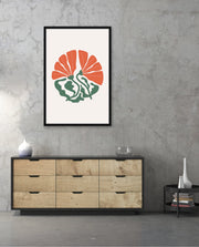 Coral Botanical Fan