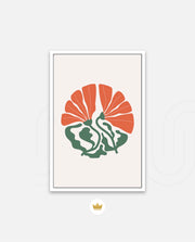 Coral Botanical Fan