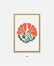 Coral Botanical Fan