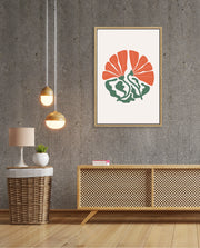 Coral Botanical Fan