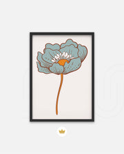 Vintage Blue Poppy