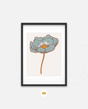 Vintage Blue Poppy
