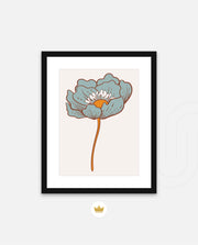 Vintage Blue Poppy