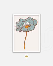 Vintage Blue Poppy