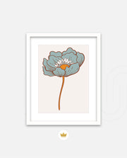 Vintage Blue Poppy