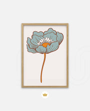 Vintage Blue Poppy