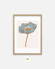 Vintage Blue Poppy