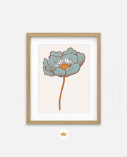 Vintage Blue Poppy