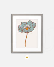 Vintage Blue Poppy
