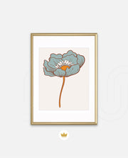 Vintage Blue Poppy