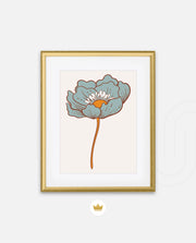 Vintage Blue Poppy