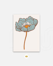 Vintage Blue Poppy