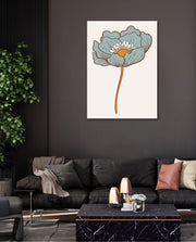 Vintage Blue Poppy