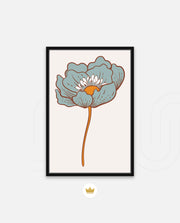 Vintage Blue Poppy