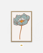 Vintage Blue Poppy