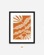 Copper Floral Silhouette