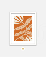 Copper Floral Silhouette