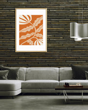 Copper Floral Silhouette